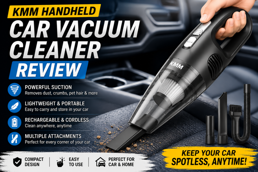 KMM Handheld Car Vacuum Cleaner Review | Best Portable Car Vacuum 2026