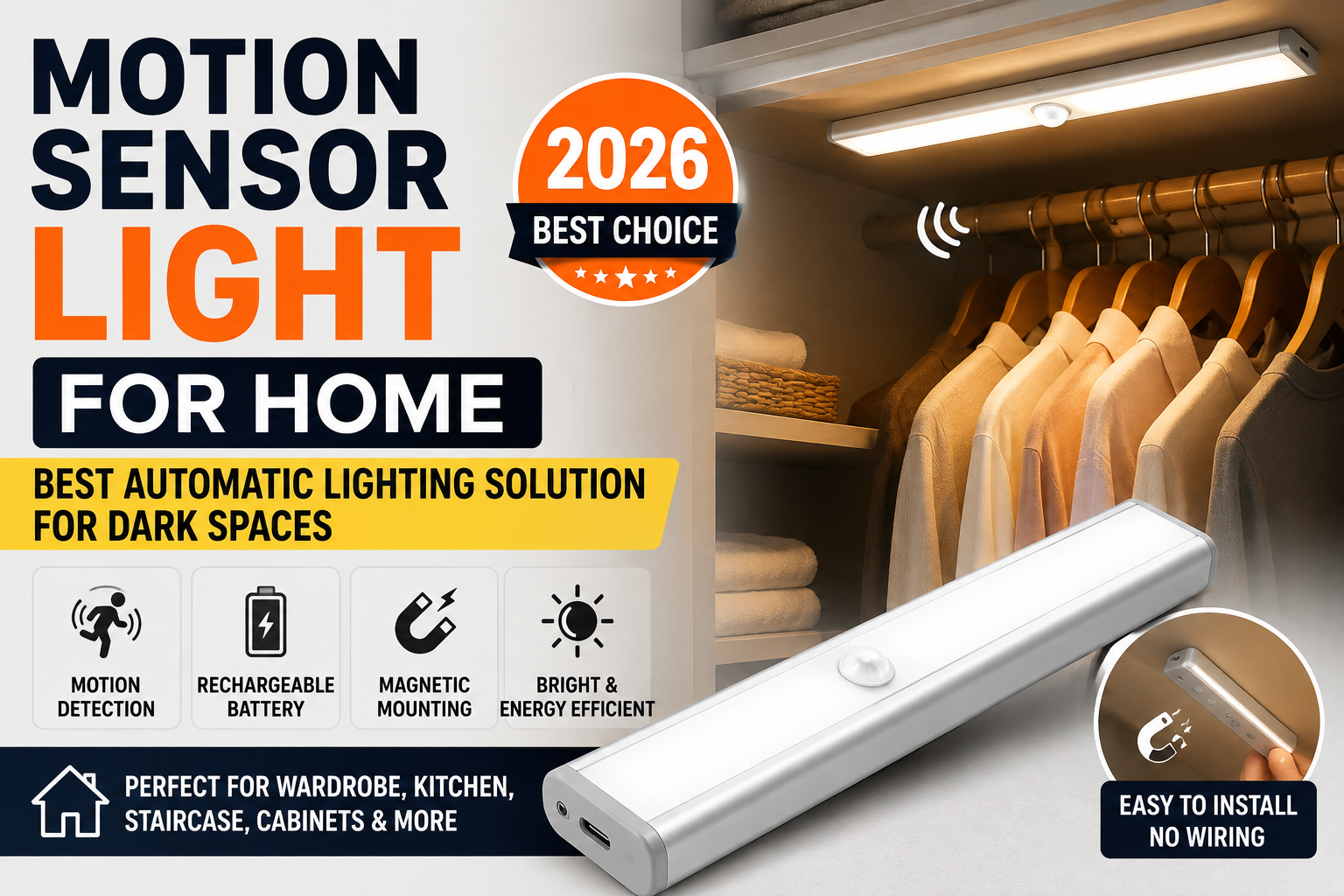Motion Sensor Light for Home: Best Automatic Lighting Solution for Dark Spaces in 2026