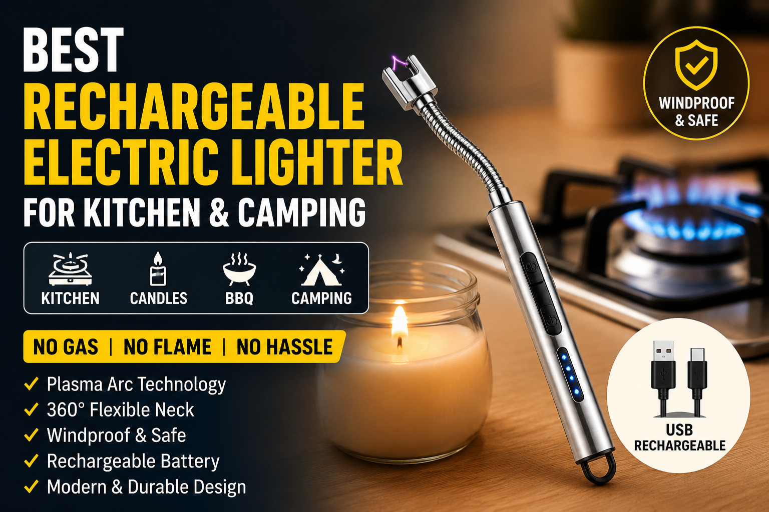 Best Rechargeable Electric Lighter for Kitchen & Camping (2026)
